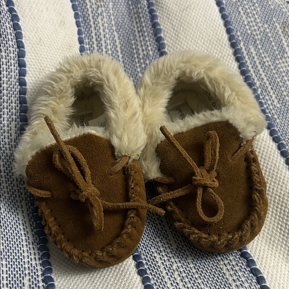 J. Crew Kids lined Moccasins
